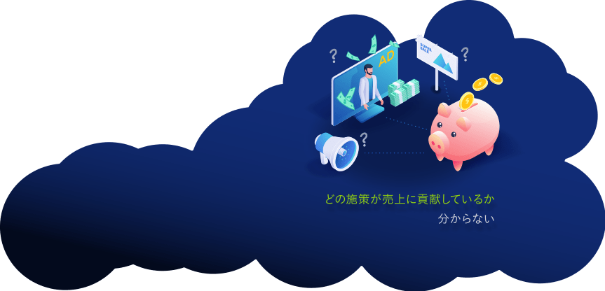 どの施策が売上に貢献しているか分からない